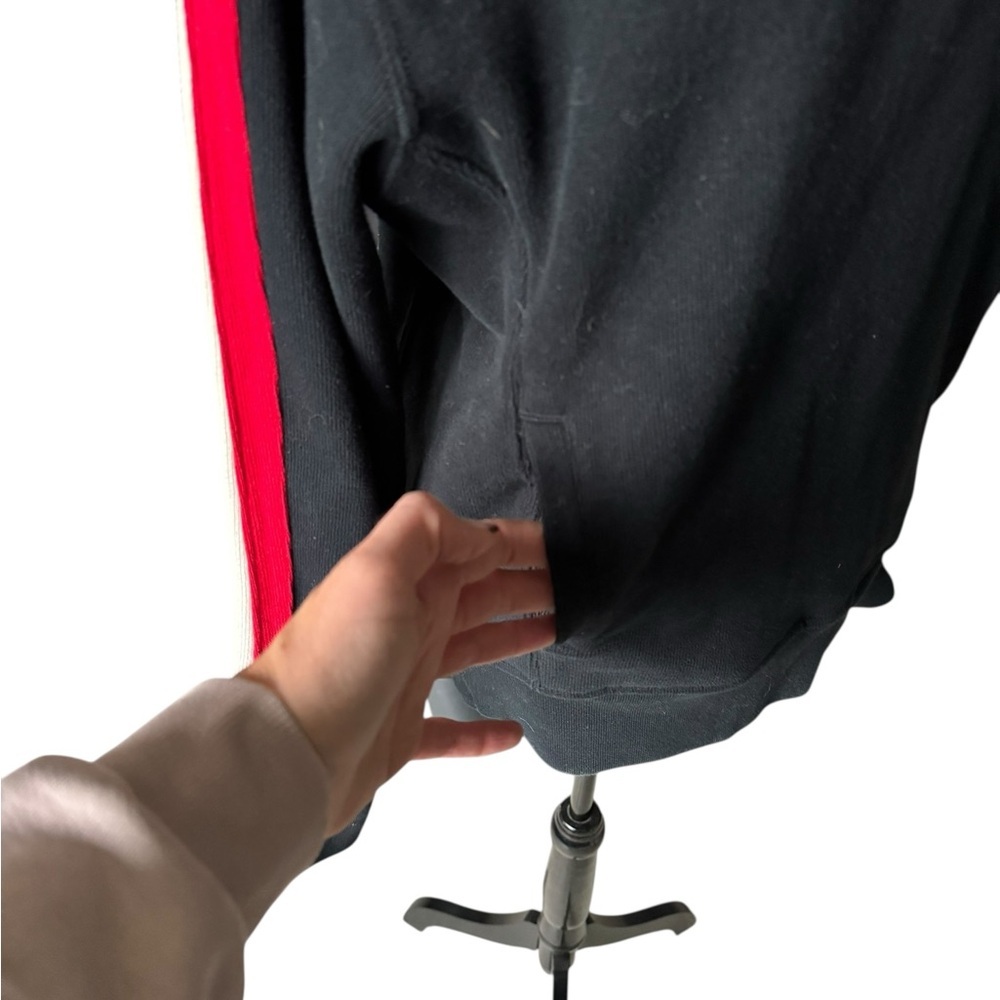 Polo Ralph Lauren Crest Quarter Zip Pullover Black Red S Preppy Equestrian R24 - Picture 3 of 7
